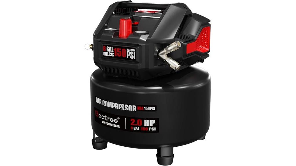8 gallon portable air compressor