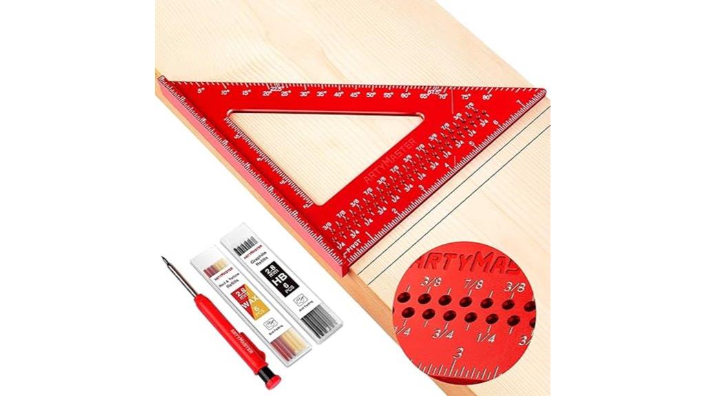 8 inch aluminum rafter square
