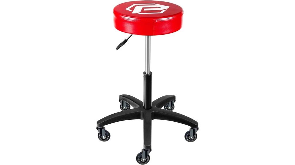 adjustable height rolling stool