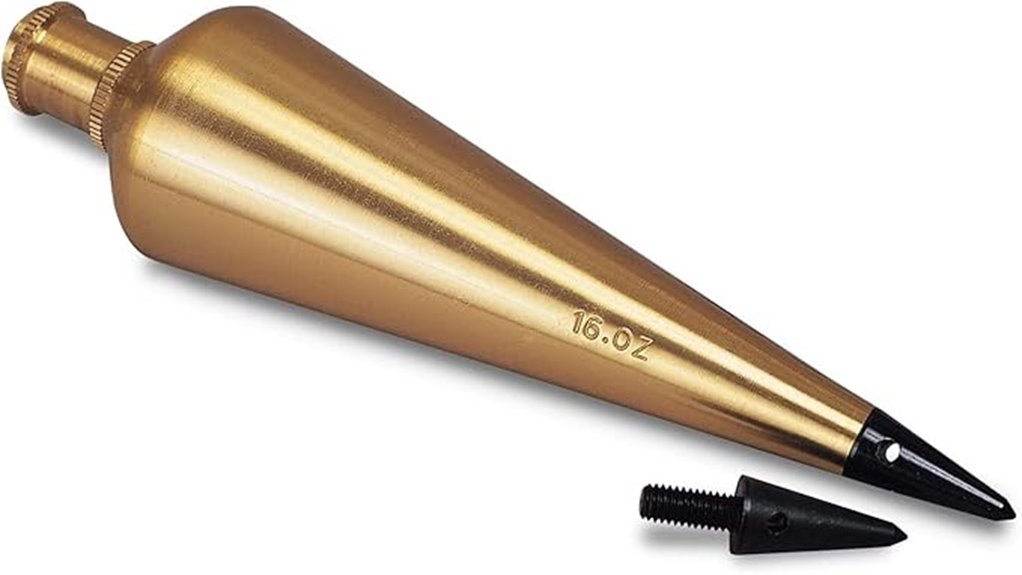 brass 16 oz plumb bob