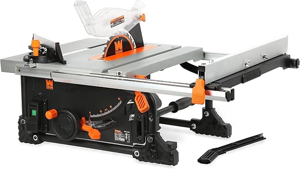 compact black jobsite saw