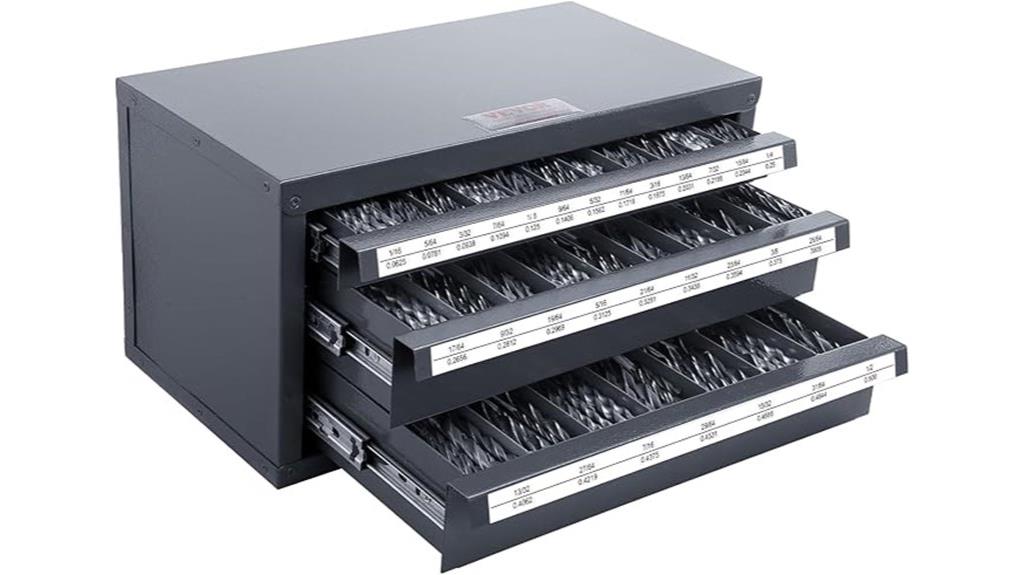 drill bit storage cabinet