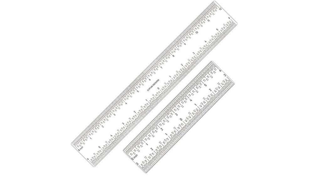 dual pack acrylic rulers