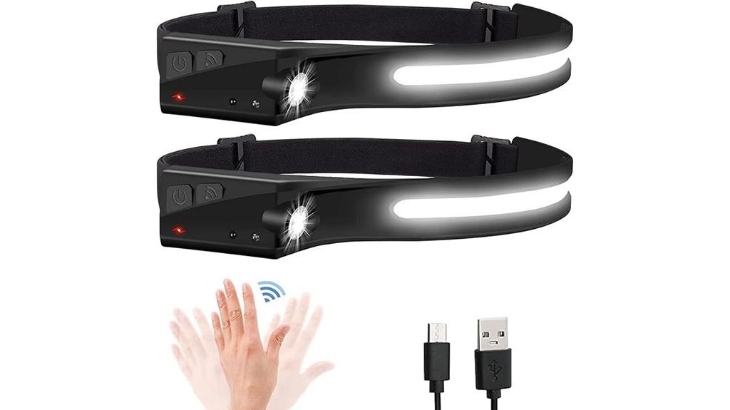 dual rechargeable headlamps waterproof