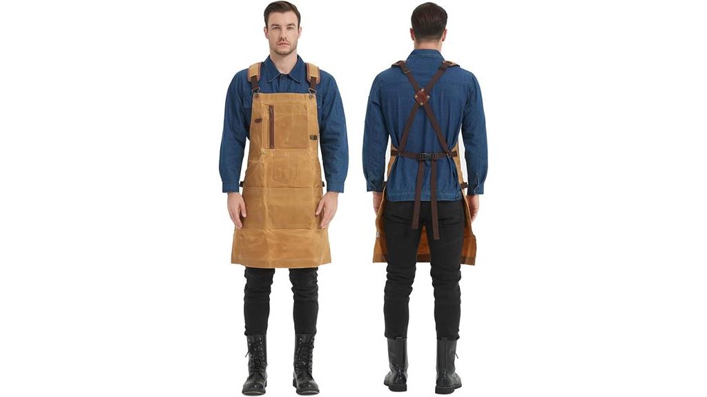 durable waxed canvas apron