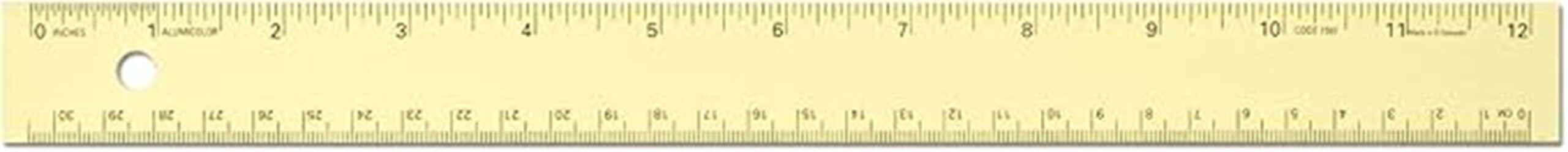 gold 12 inch aluminum ruler
