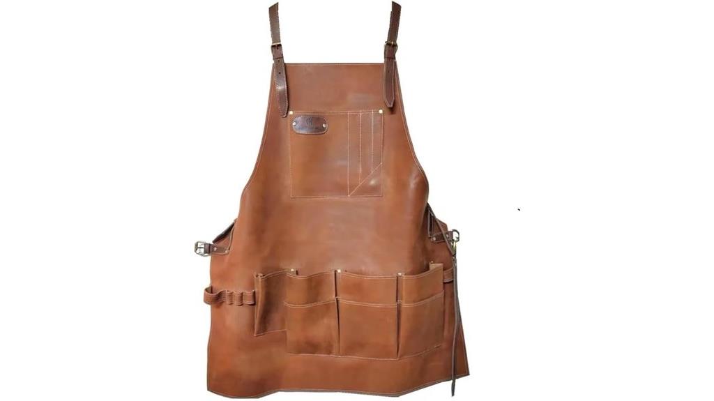 heat resistant brown electrician apron