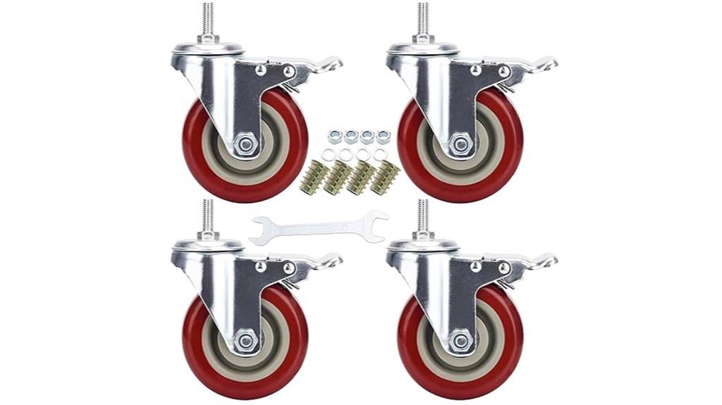 heavy duty stem casters