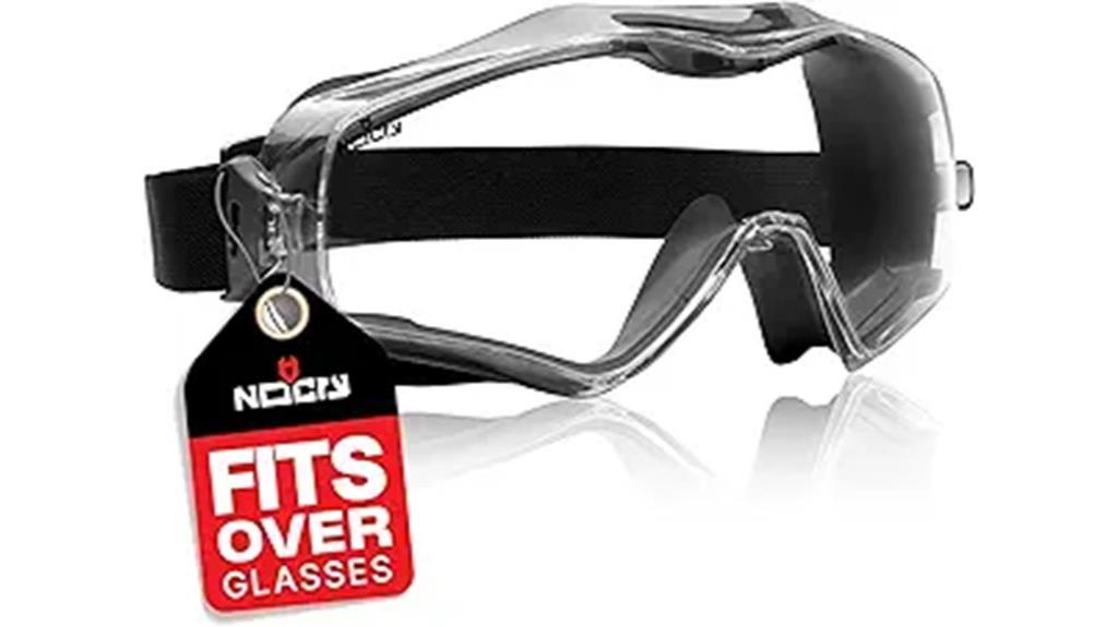 impact resistant over glasses goggles