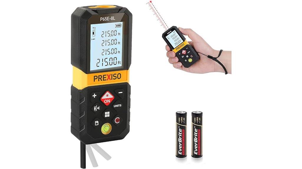 laser measure with data storage