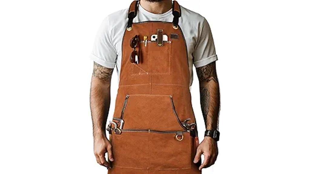 leather village work apron