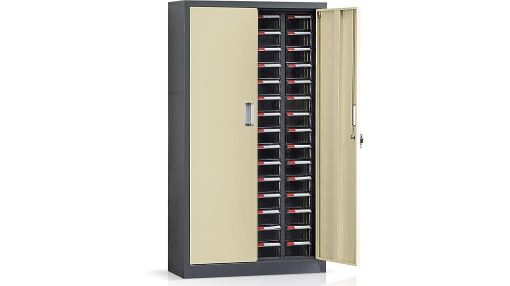 lockable 60 drawer storage cabinet