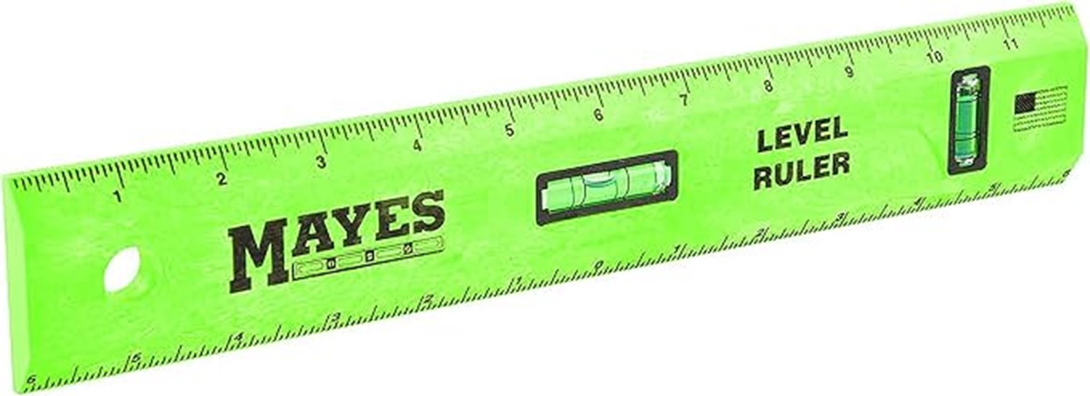 mayes 12 inch polystyrene ruler
