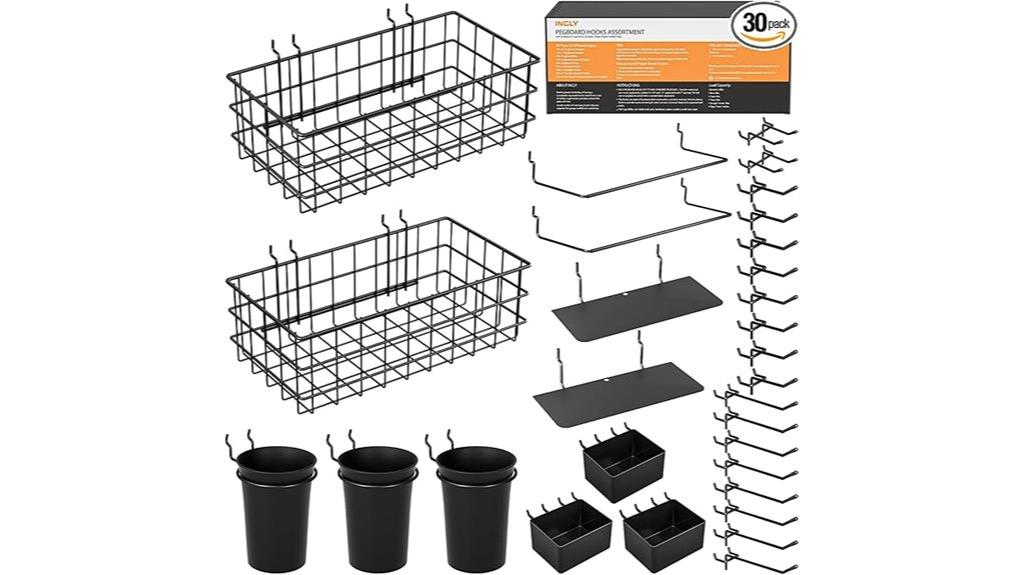 pegboard accessories 30 piece kit