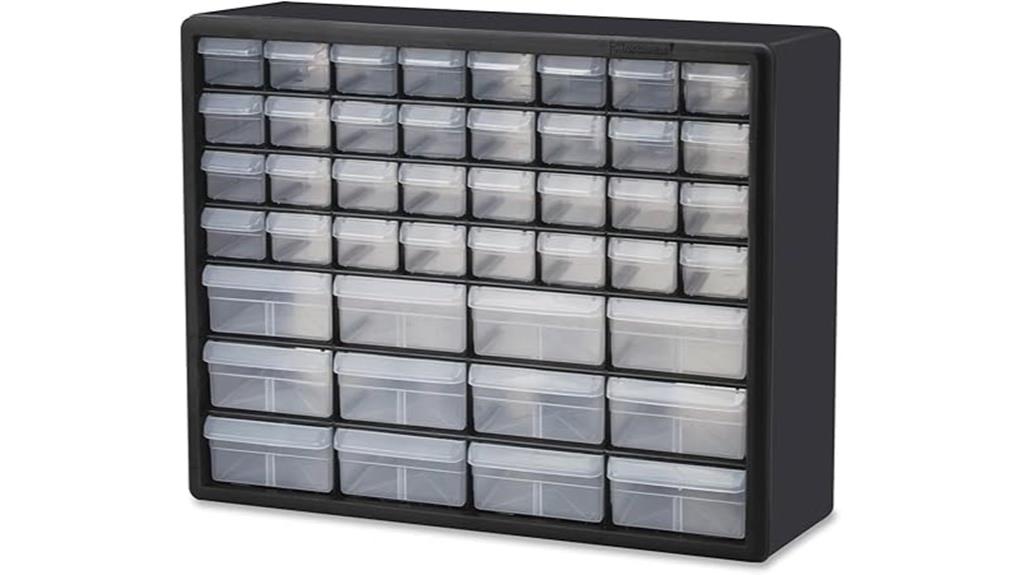 plastic storage cabinet with 44 drawers