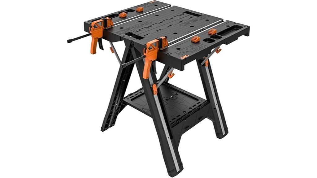 portable folding work table