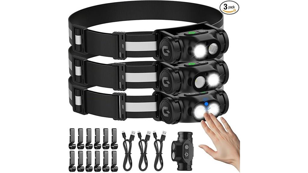 rechargeable headlamp with flashlight