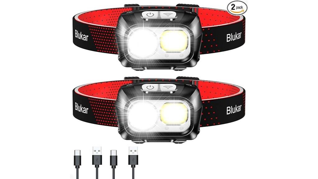 rechargeable led headlamps pack