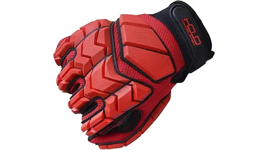 shock absorbing work gloves