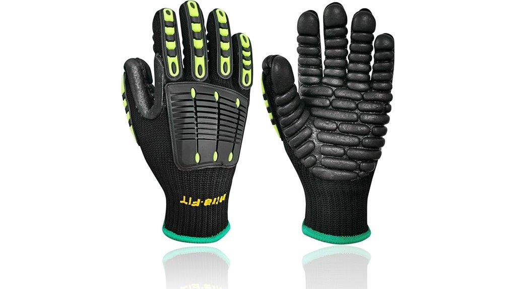 shock absorbing work gloves