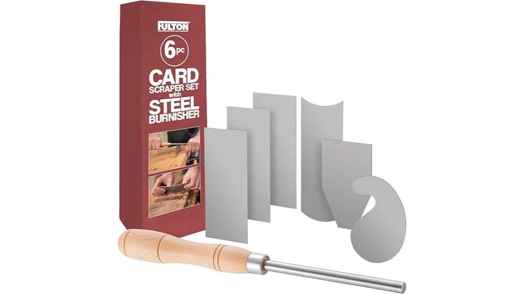 six piece woodworking scraper set