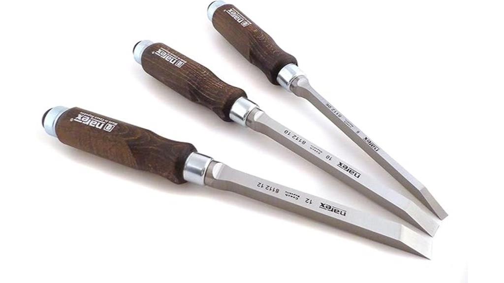three piece steel chisel set