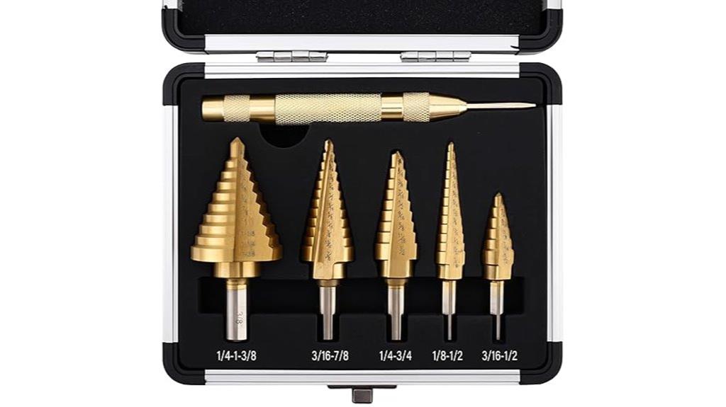 titanium coated step drill bits