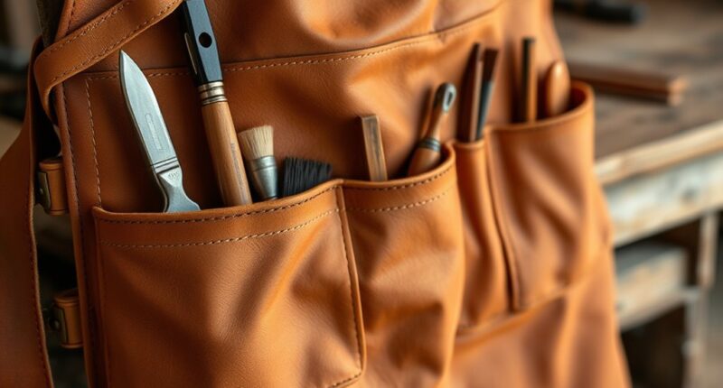 top leather aprons with pockets