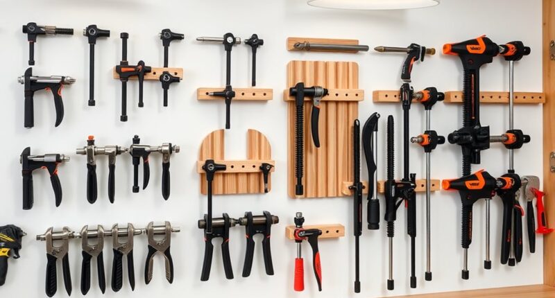 top wall clamp racks