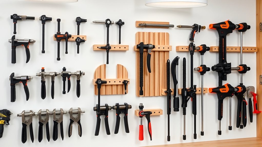 top wall clamp racks