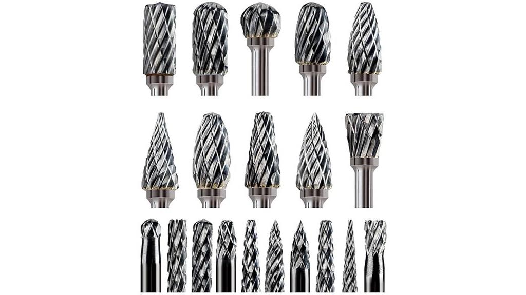 twenty piece carbide burrs