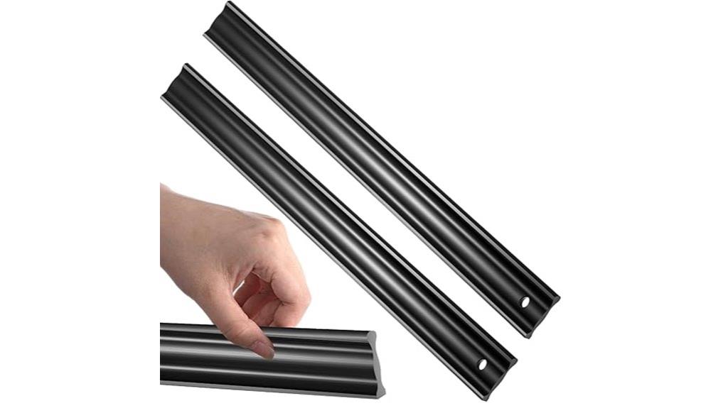 two aluminum straight edges