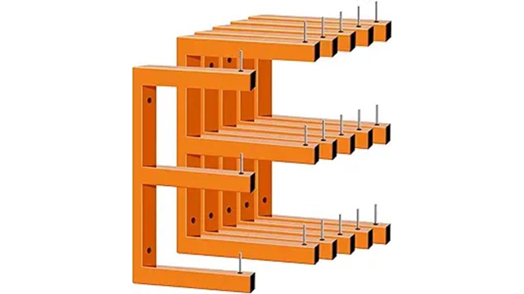 wall mounted lumber storage rack