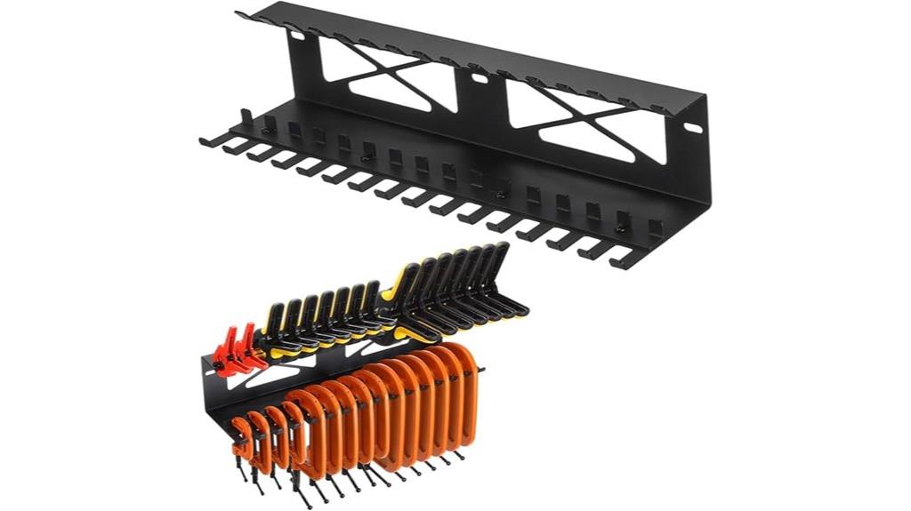 wall mounted tool clamp