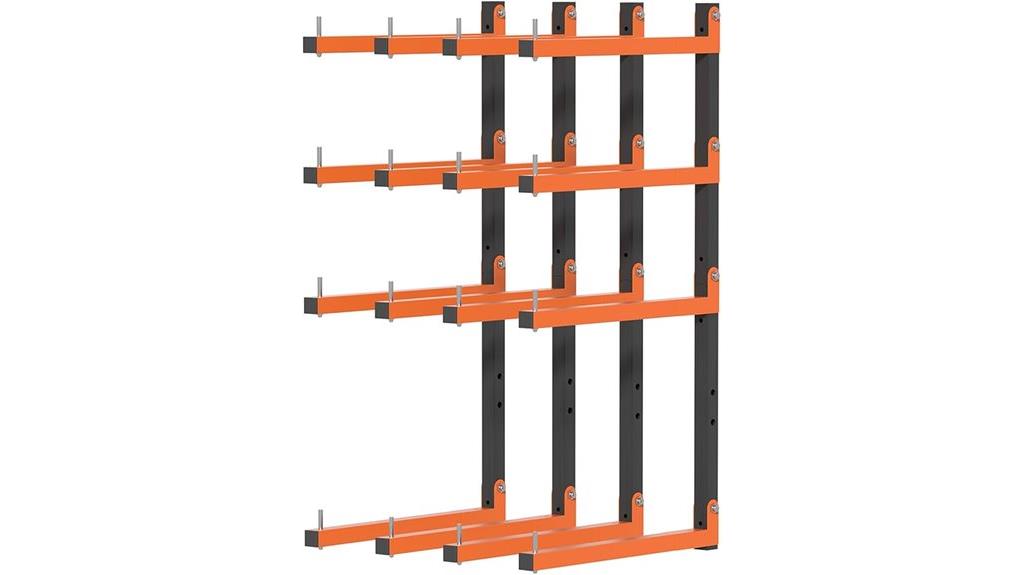 wall mounted wood storage rack