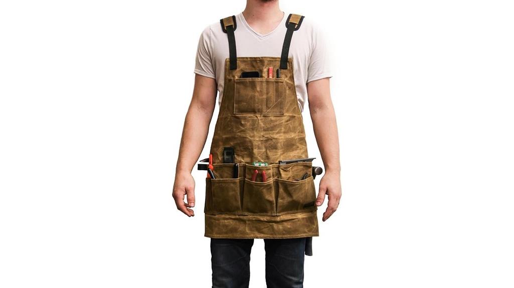 waxed canvas carpenter apron
