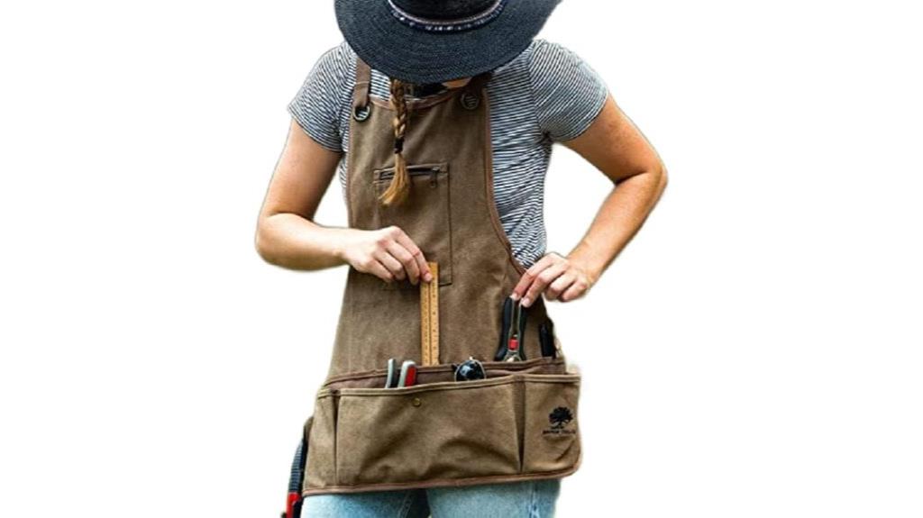 waxed canvas garden apron