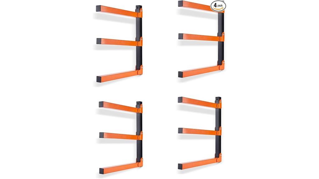 wood organizer metal rack