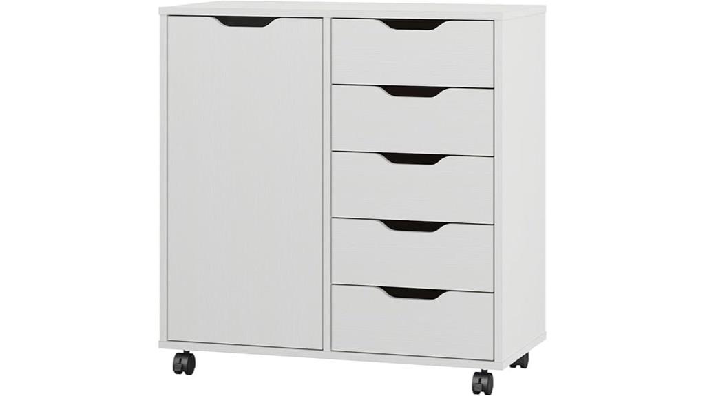 wooden 5 drawer chest