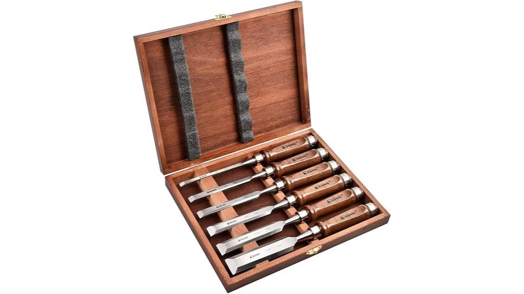 wooden case chisel set