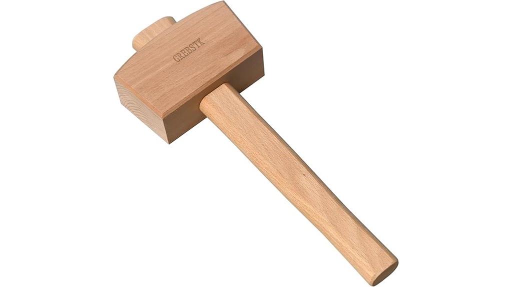 wooden mallet for carpentry