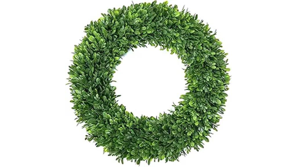 22 inch boxwood front door wreath