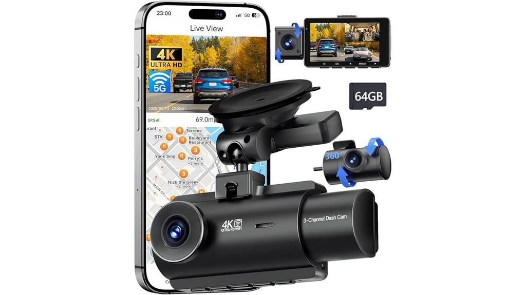 4k 5g wifi dashcam