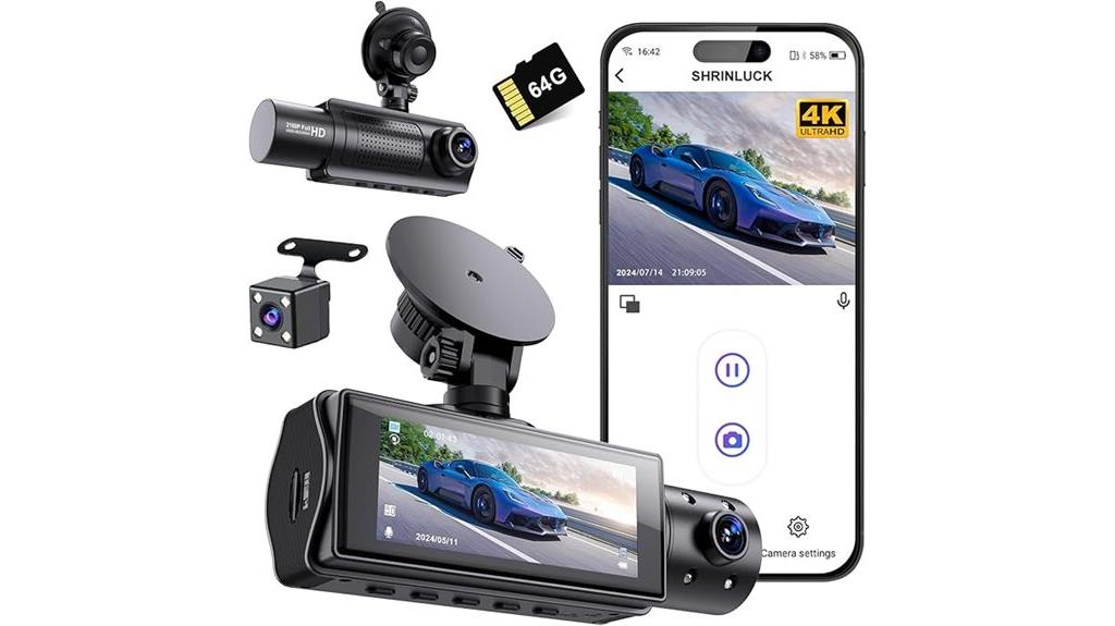 4k wifi dash cam