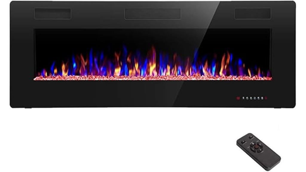 50 inch wall mounted fireplace