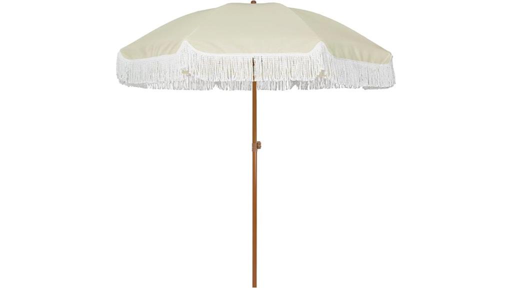 7 foot fringe patio umbrella