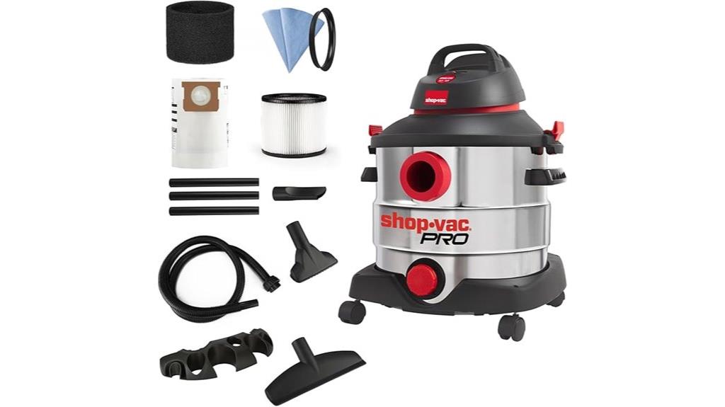 8 gallon stainless vacuum