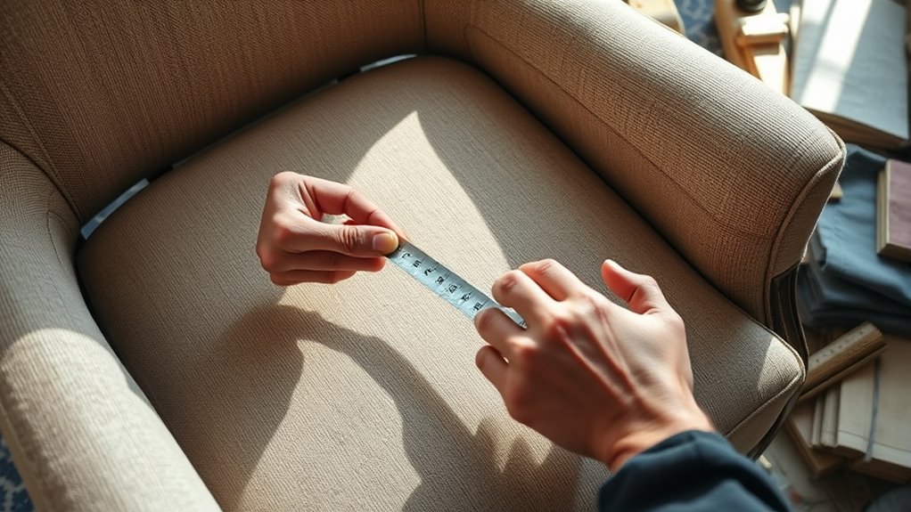 accurate measurements ensure seamless upholstering