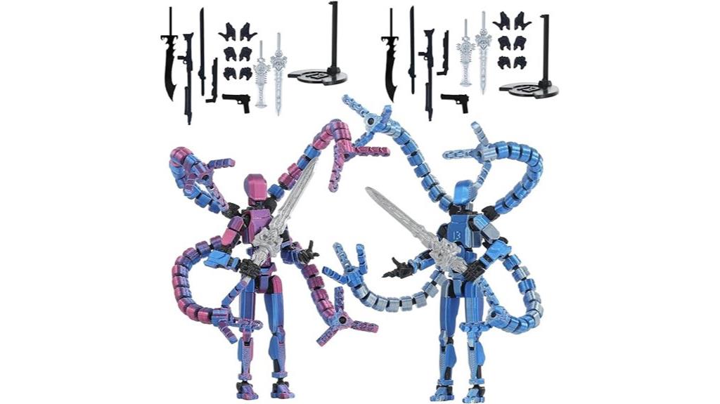 action figure set with weapons