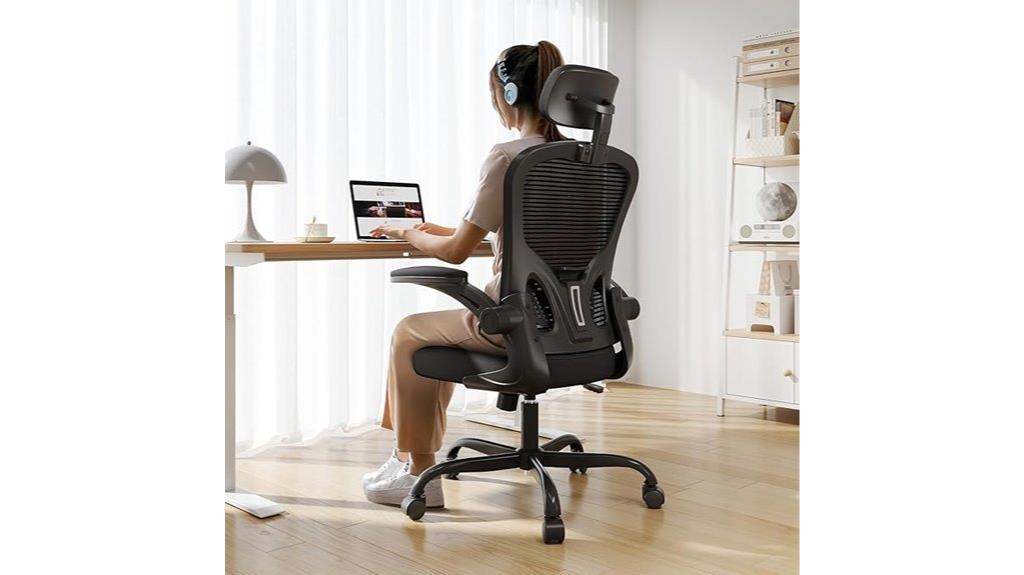 adjustable armrest office chair